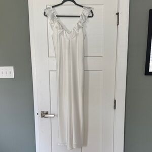 Show Me Your MuMu White Satin Dress